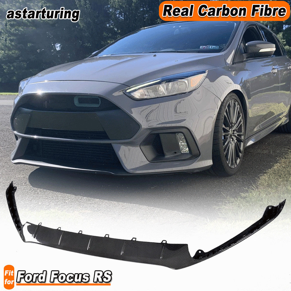 for Ford Focus RS Hatchback 16-18 REAL CARBON Front Bumper Lip Spoiler Splitter