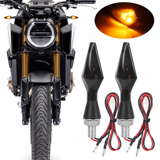 2X Smoke Motorcycle LED for Mini Turn Signals Light Blinker For Bobber Cafe Racer