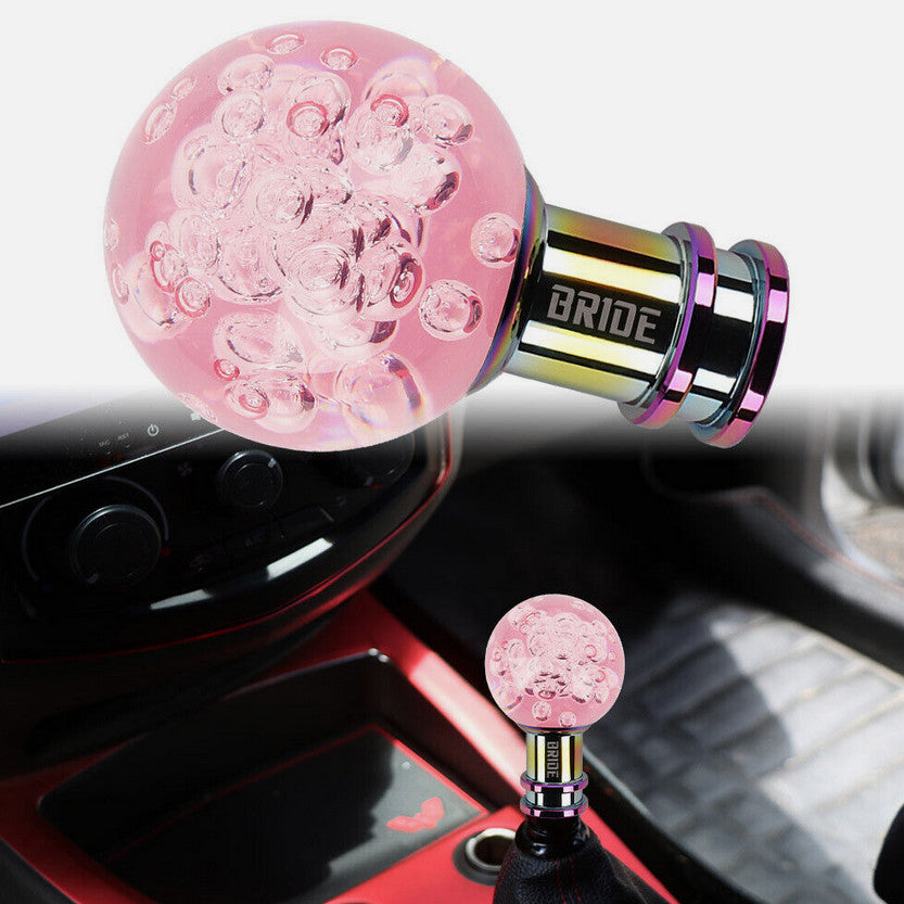 Car manual shift lever, bride crystal pink ball for Honda for Acura