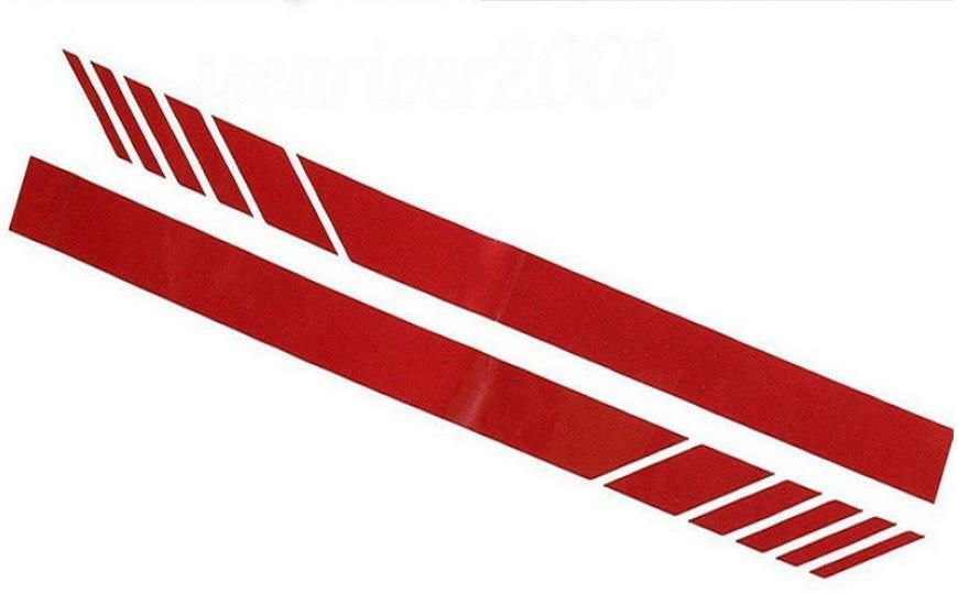 2X car accessories rearview mirror decoration sticker red stripe PET sticker