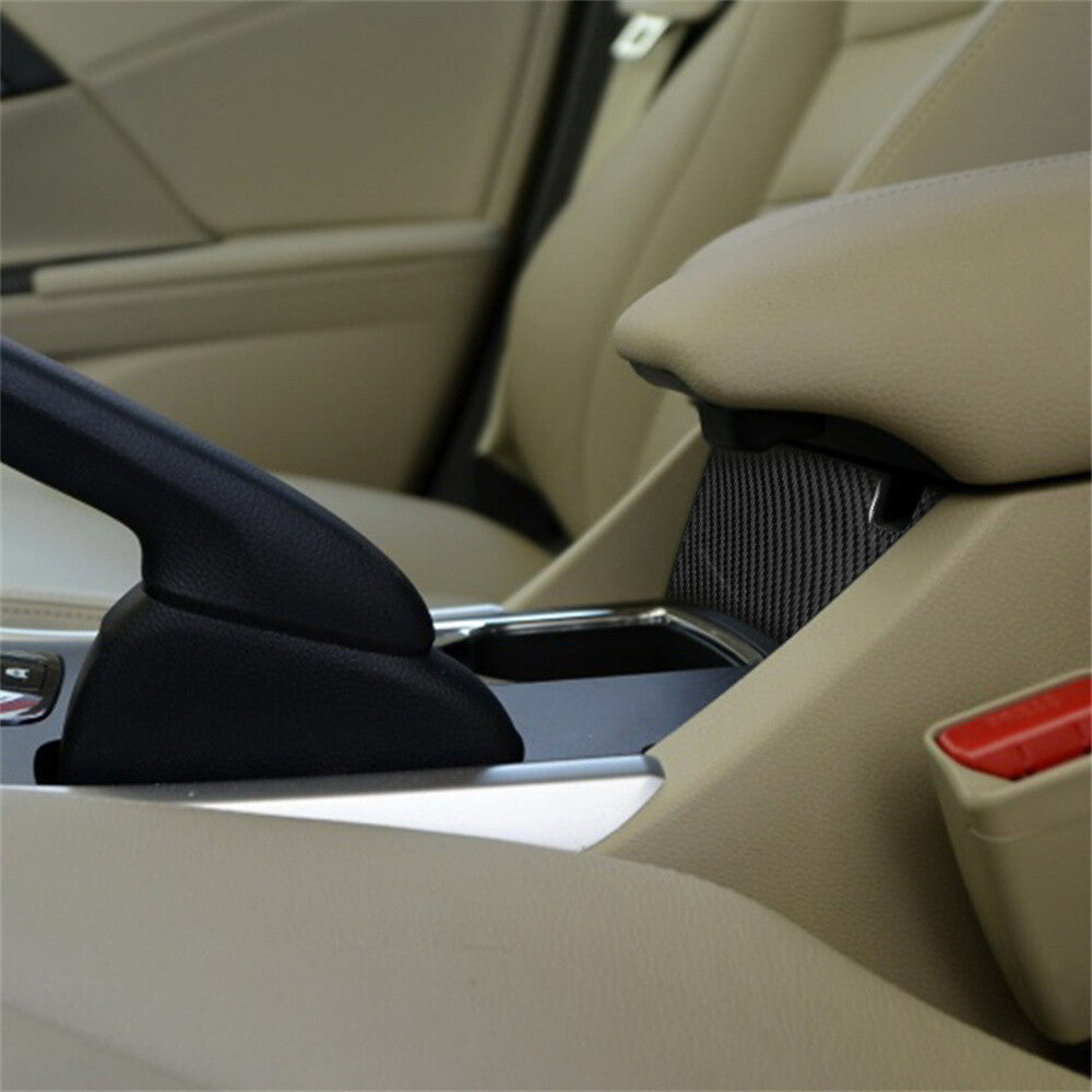 Carbon Fiber Central Control Armrest Lower Panel Trim for Honda Accord 2013-2017