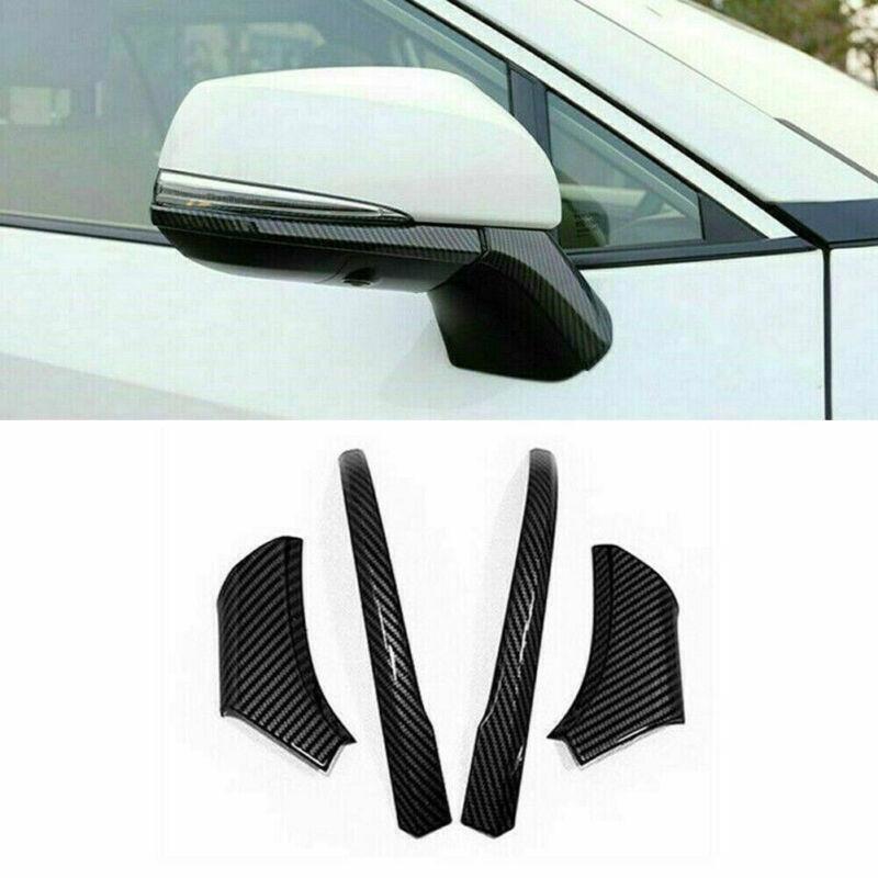 for Toyota RAV4 19-23 Carbon fiber Style Side Rearview Mirror bottom Stripe Trim