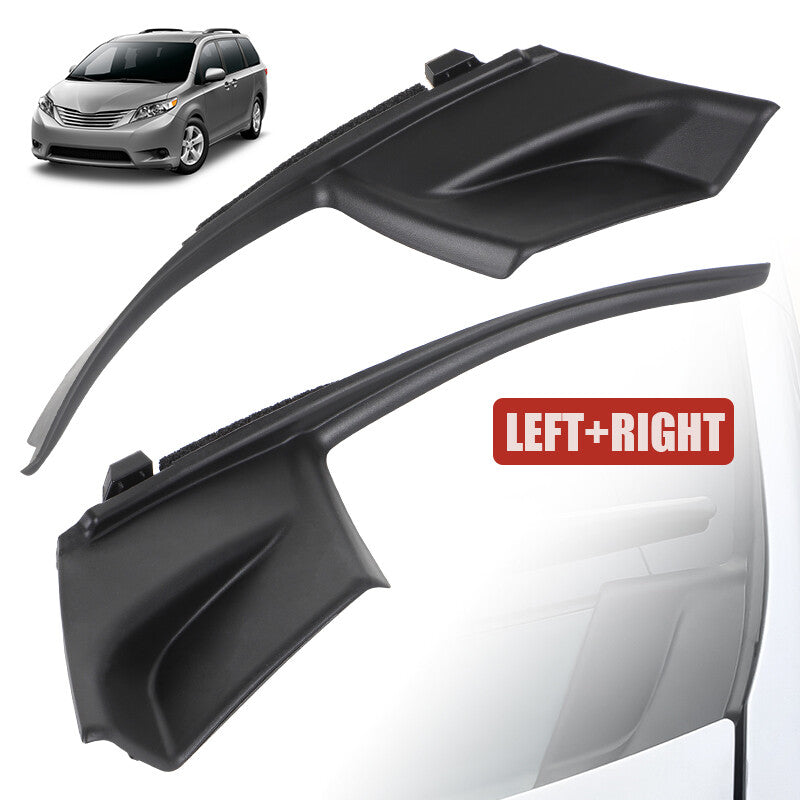 Front Windshield Wiper Side Cowl Extension Cover Trim Fits 2011-20 for Toyota for Sienna
