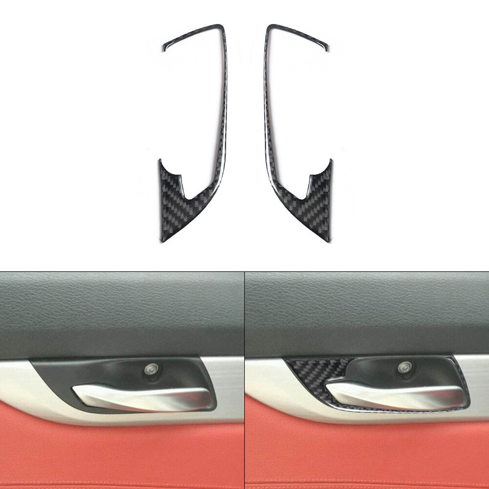 2 x carbon fiber interior door handle trim for BMW Z4 E89 2009-2016
