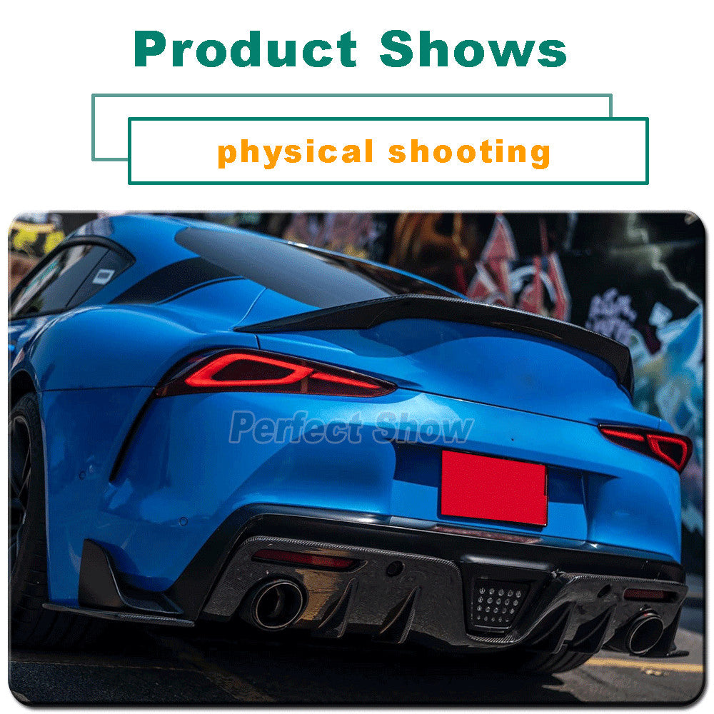 for Toyota Supra GR A90 A91 MK5 2020+ Real Carbon Fiber Rear Bumper Diffuser Lip