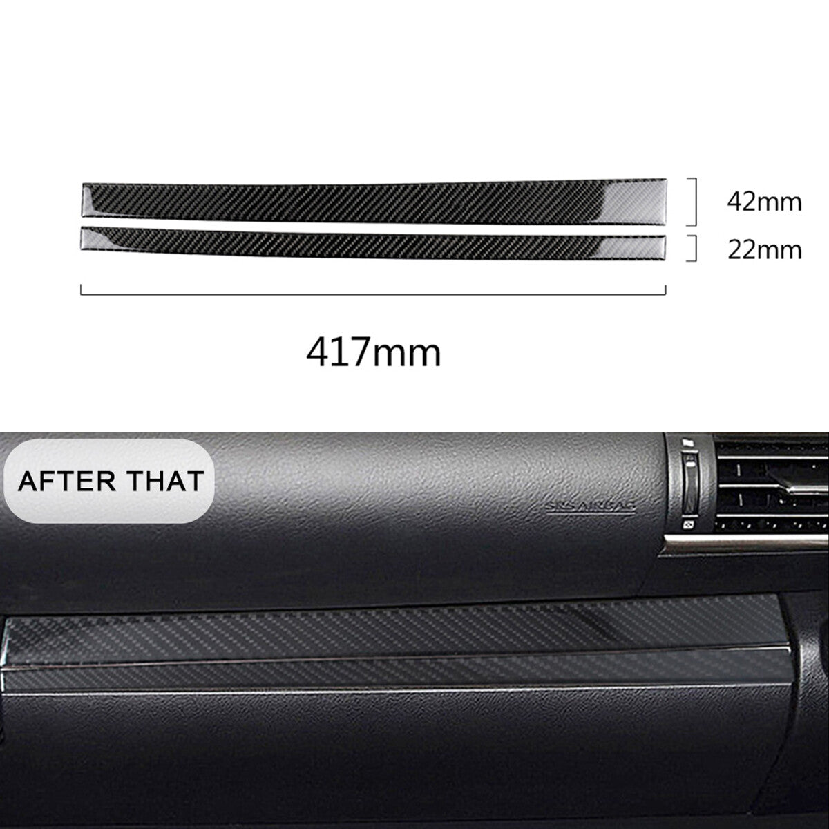 2-Pack Carbon Fiber Internal Protective Covers with Decorative Stickers for IS250 350 (2014-18)