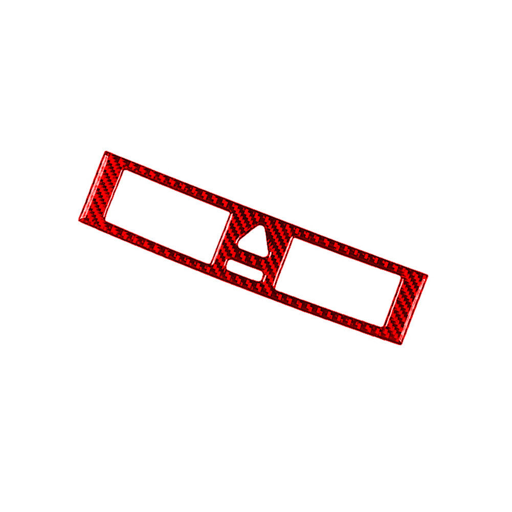 Red carbon fiber warning light frame trim for Mercedes-Benz W203 2005-2007