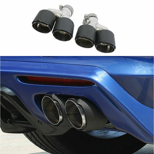 for Cadillac CT5 2019-2020 Carbon Fiber Steel Rear Tail Exhaust Muffler Tip Pipe