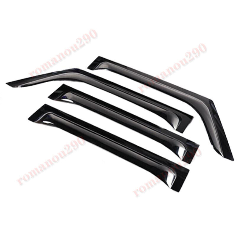 for Jeep for Wrangler 2018-24 Black Side Window Visors Sun Rain Guard Vent Deflector