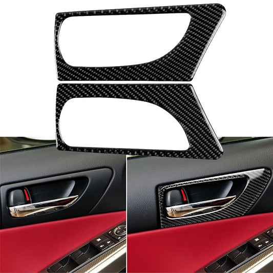 2PCS Carbon Fiber Door Handle Interior Trim Fit for Lexus IS250 350 2014-2018