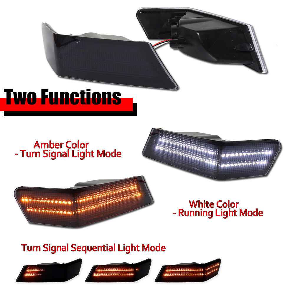 Two-piece set of left and right corner lights (DRL) turn signals suitable for Jeep Patriot 2007-2017.