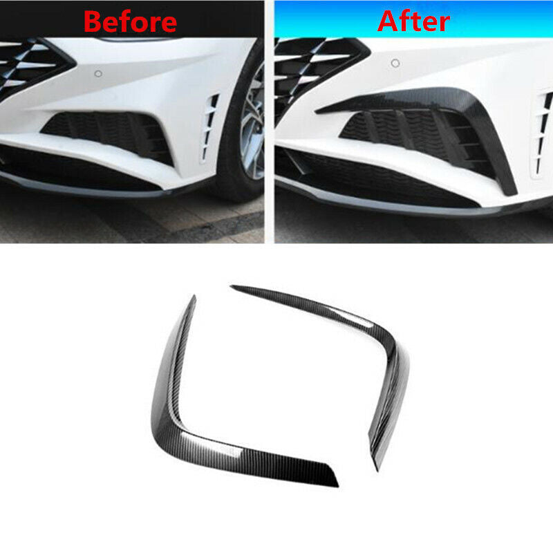Carbon fiber front fog light bezel trim for the 2020 for Hyundai Sonata - 21
