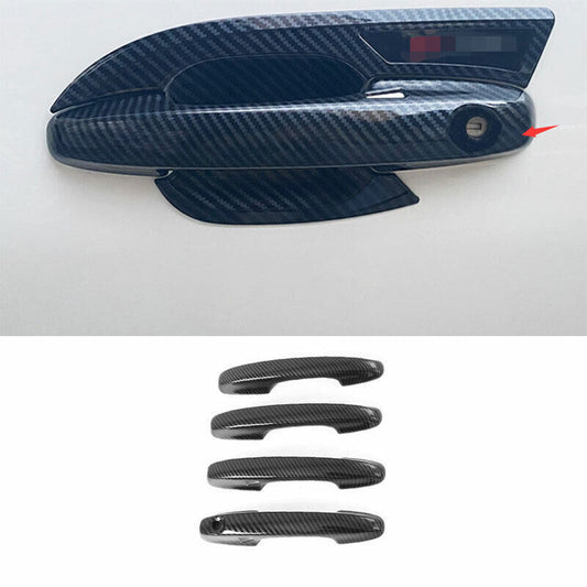 Carbon Fiber Outside Door Handle Cover Trims Fit for Ford Escape Kuga 2020-2022