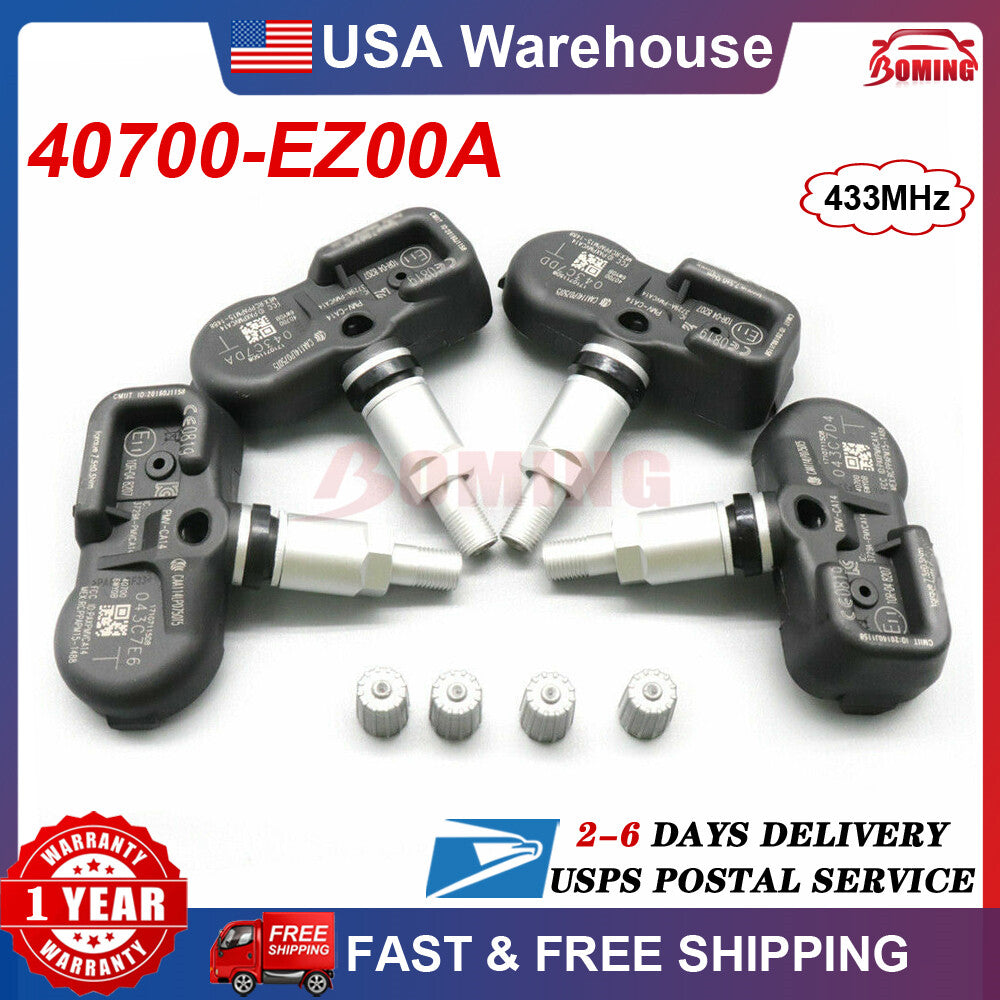 4X 433Mhz NEW TIRE PRESSURE TPMS SENSOR for Nissan Titan XD 2016-21 40700-EZ00A