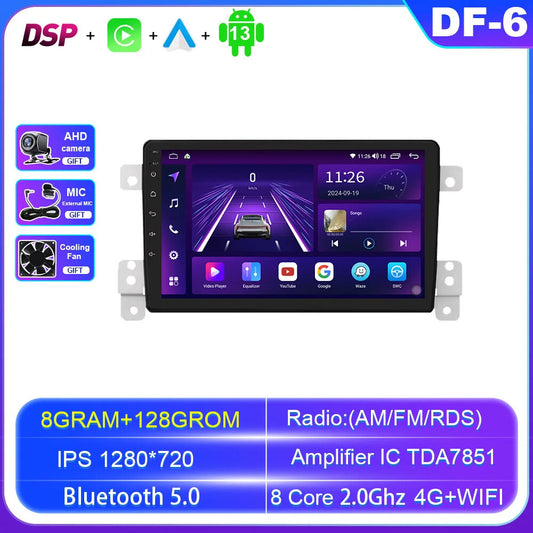 for Suzuki Grand Vitara 3 2005-2015 Stereo Android CarPlay Car Radio Player GPS