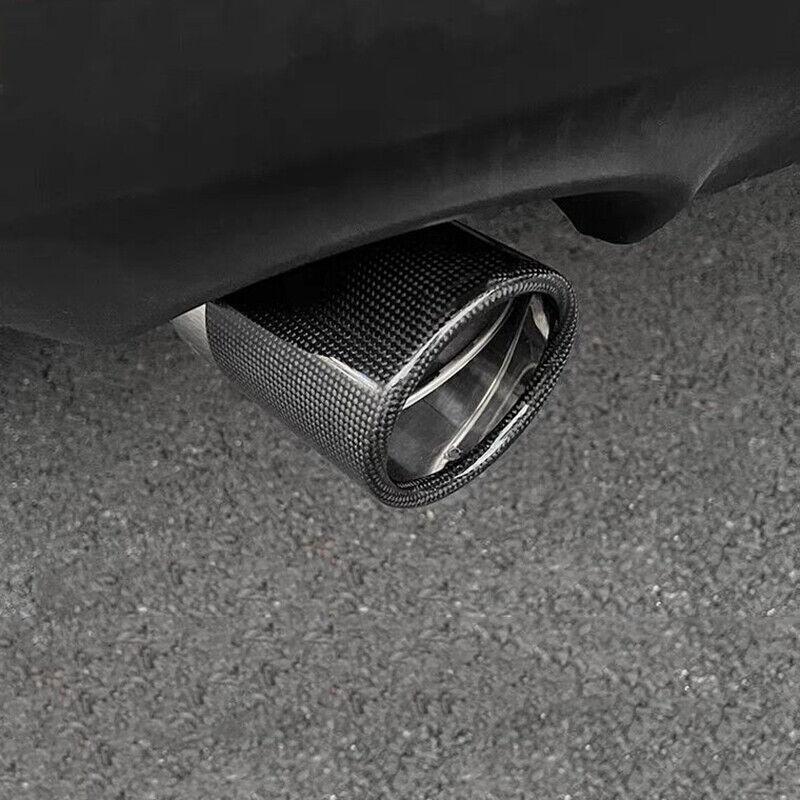 for Toyota Venza 2021-24 Carbon Fiber Rear Muffler Exhaust Tip Finisher Trim 2X