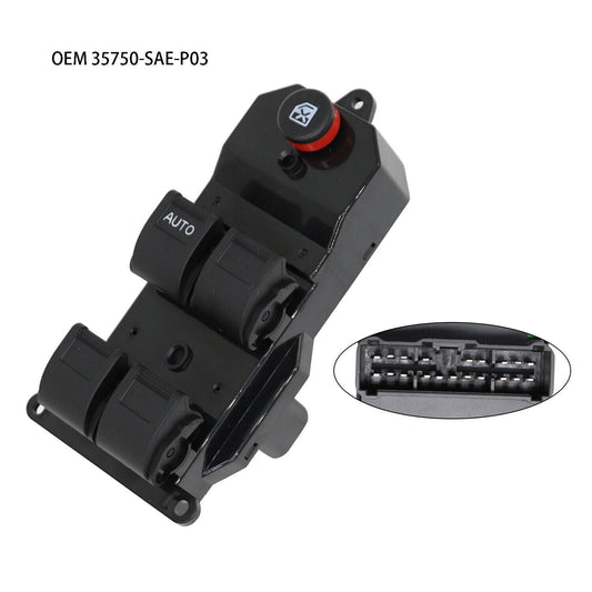 for Honda for Civic 35750-SAE-P03 Power Window Master Switch Front Left Driver Side