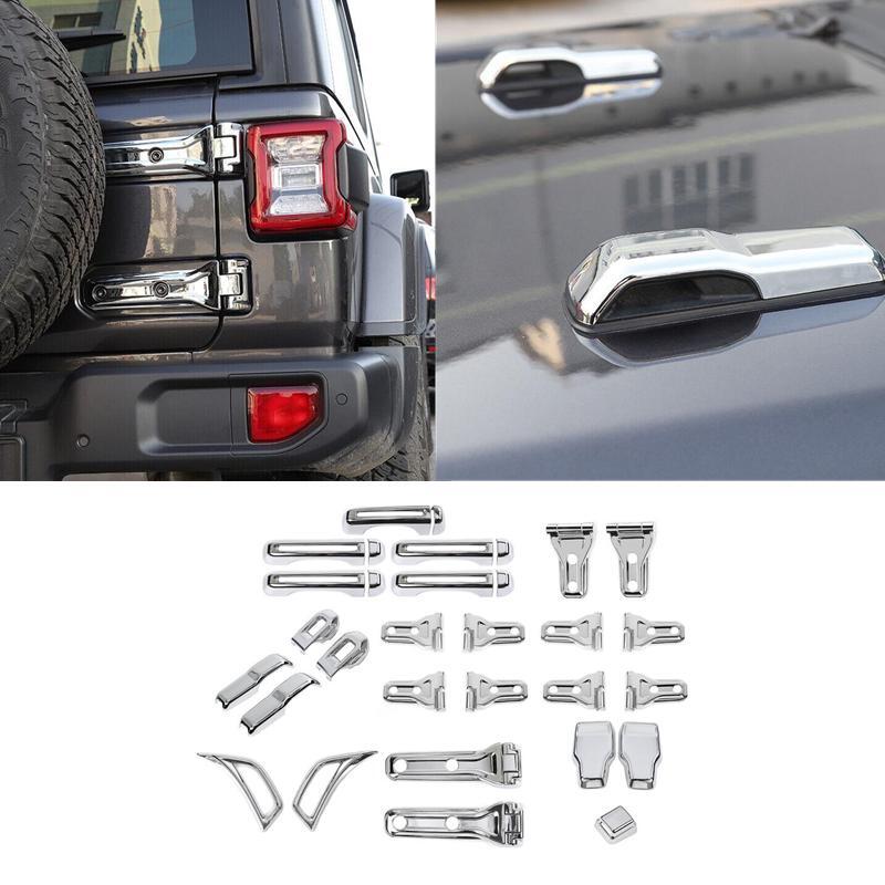 for Jeep for Wrangler JL 2018+ Exterior Kit Door /Tailgate Hinge Trim Accessories43