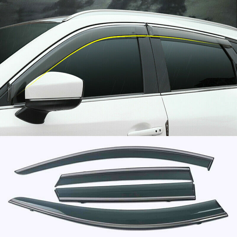for Mazda CX-5 2017-2024 Window Visor Vent Shades Sun Rain Guard W/Chrome Trim