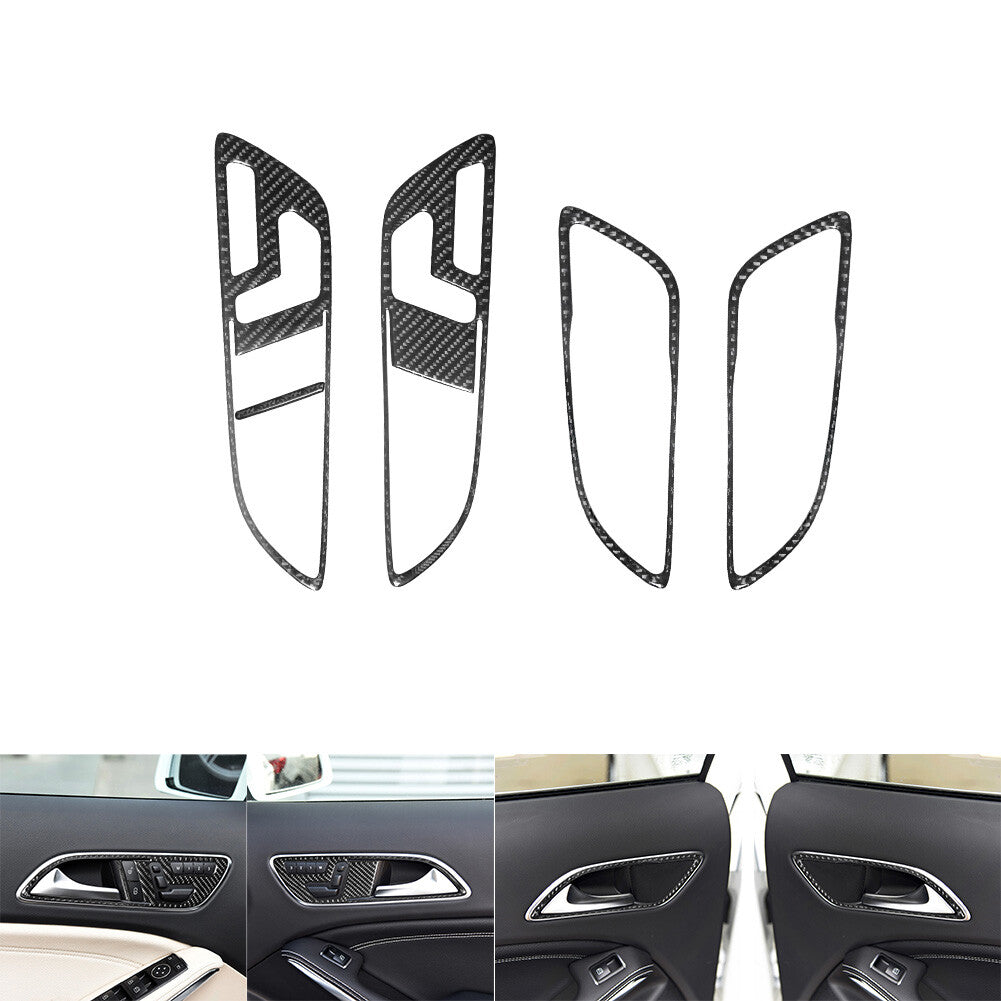 35Pcs Carbon Fiber Full Set Cover Trim Kit for Mercedes Benz CLA-Class 2014-2018