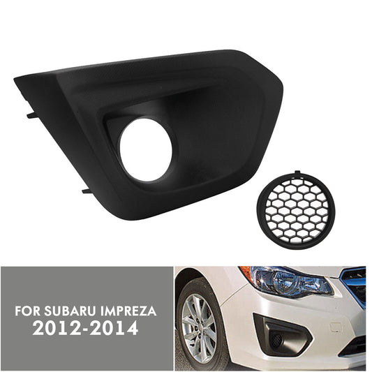 New passenger-side right fog light bezel cover, black, for 2012-14 for Subaru Impreza.