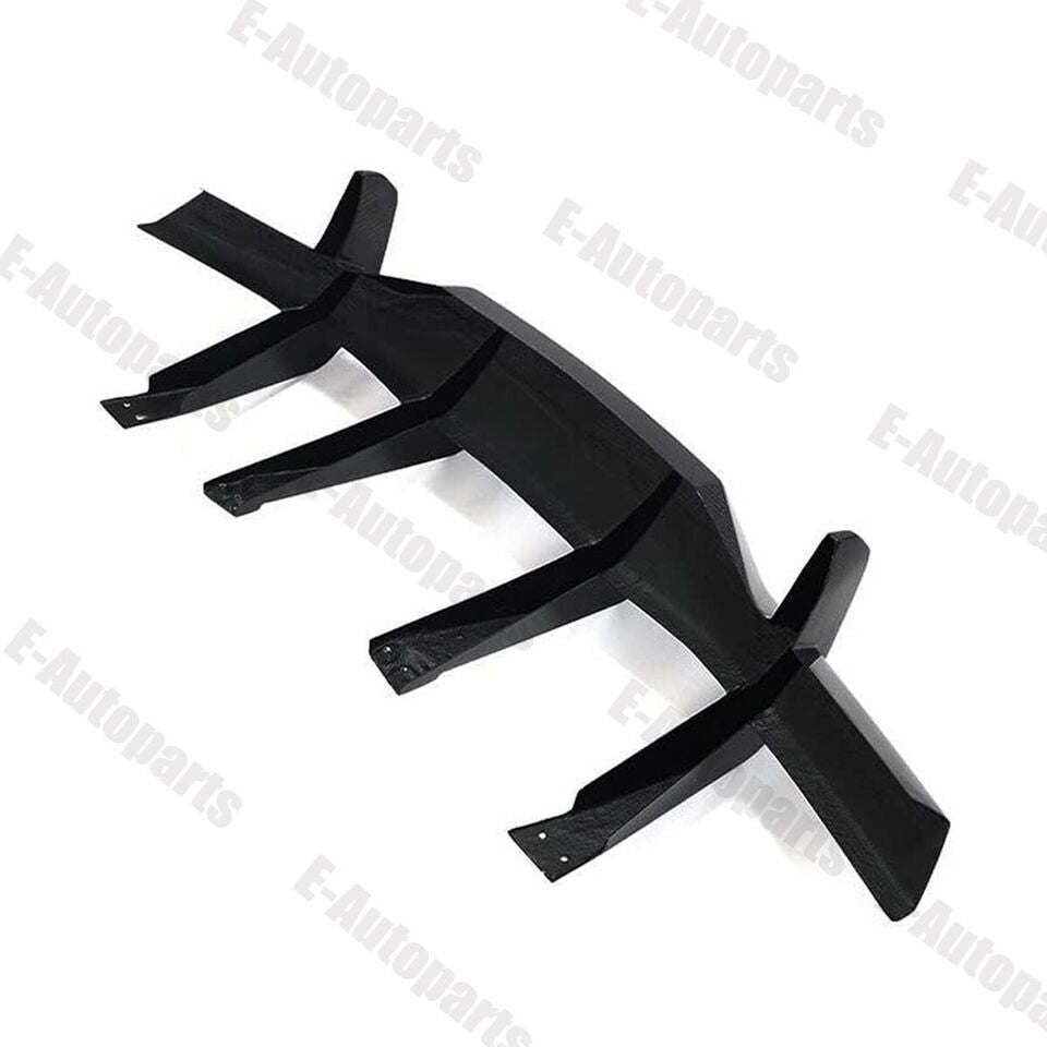For 20-23 for Chevy for Corvette C8 Gloss Black Stingray Add-On Rear Bumper Diffuser Fin
