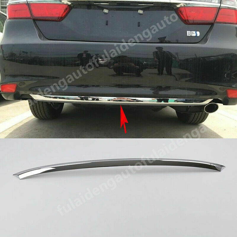 for Toyota for Camry 2015-2017 Chrome Rear Bumper Guard Lower Cover Strip Trim Decor