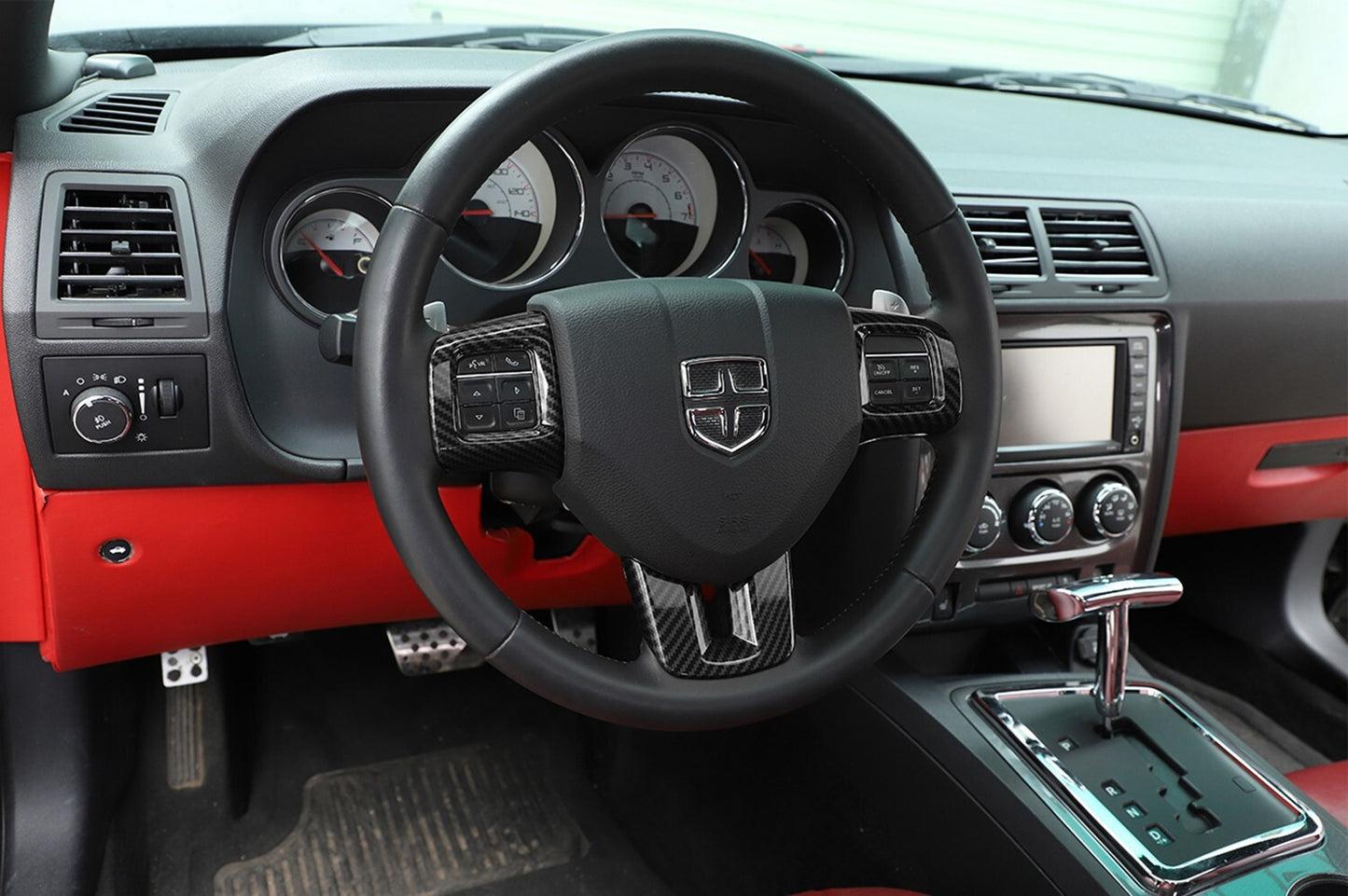 Steering Wheel Cover Decor for Dodge for Challenger Charger Dart 09-14