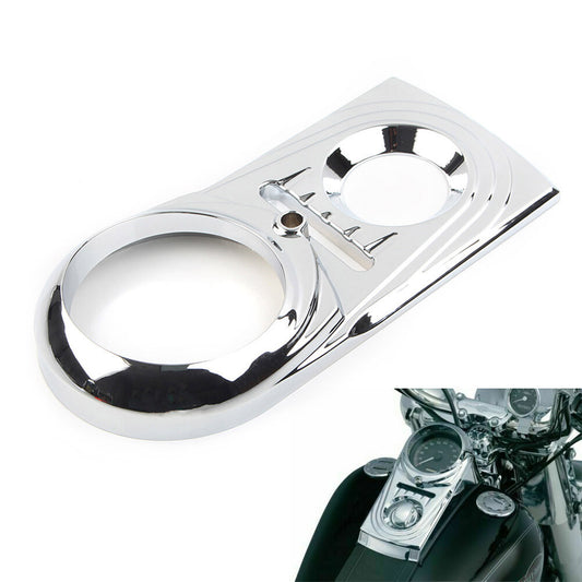 Dash Panel Insert Cover Cap Fit for Harley Softail FLSTC Street Glide Silver