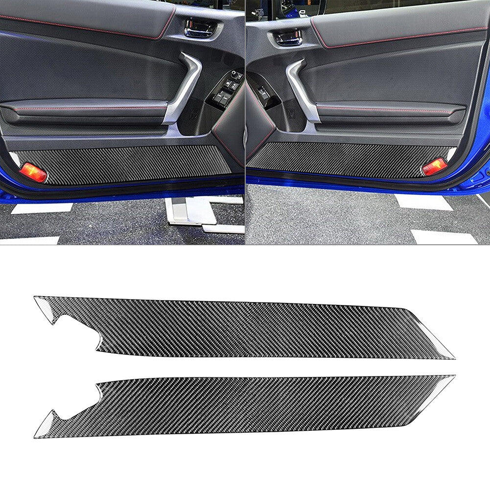 2Pcs Carbon Fiber Door Panel Cover Trim for Toyota 86 for Subaru BRZ 2017-2019