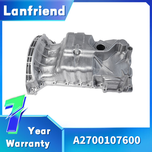 Engine Oil Pan Fit for Mercedes M270 CLA250 2700107600 Aluminum Alloy Design