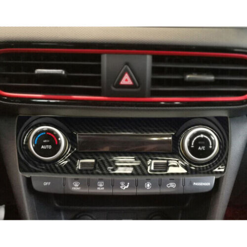 for Hyundai Kona 2018-2022 Carbon Fiber ABS Central Console AC Switch Cover Trim