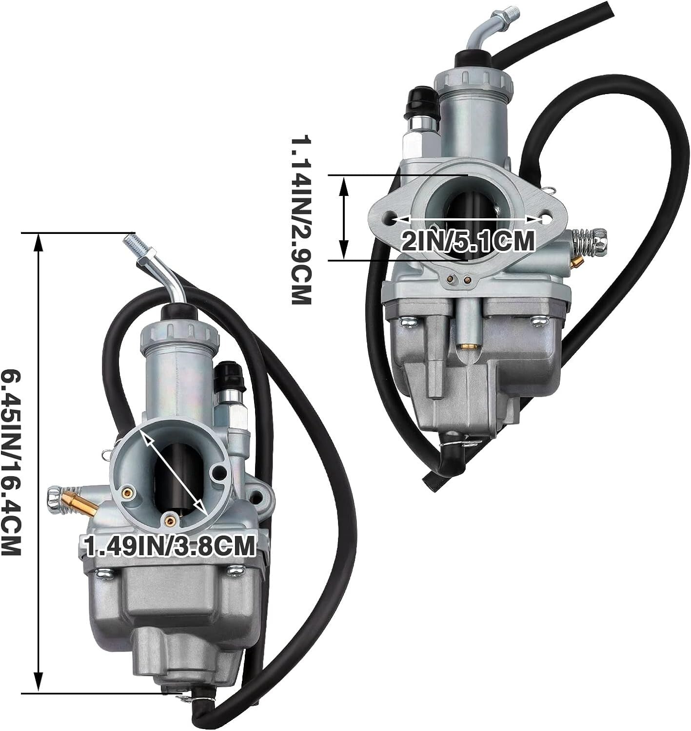 59V-14101-00-00 Carburetor for YAMAHA Moto 4 YFM225 ATV 1986-1988 MountingGasket