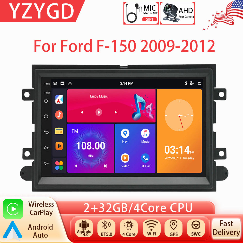 Android Auto Carplay for Ford F-150 2009-2012 Car Radio Stereo GPS Navi 2+32GB