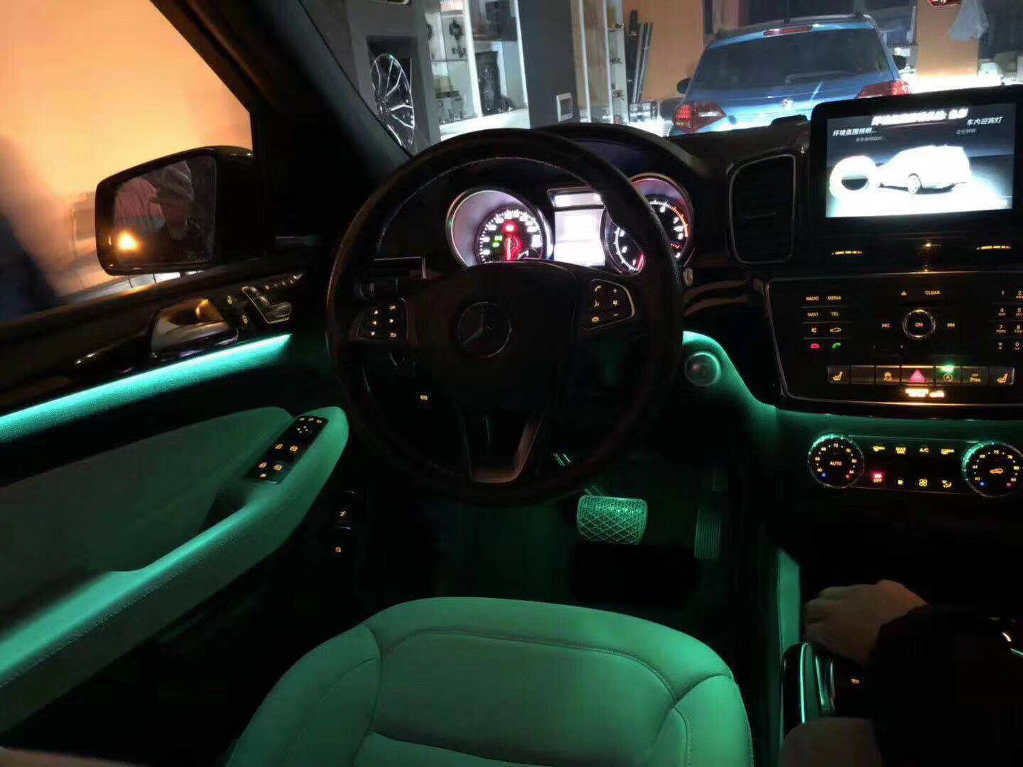 12 color Illuminated LED Ambient update retrofit light for Mercedes W166 GLE