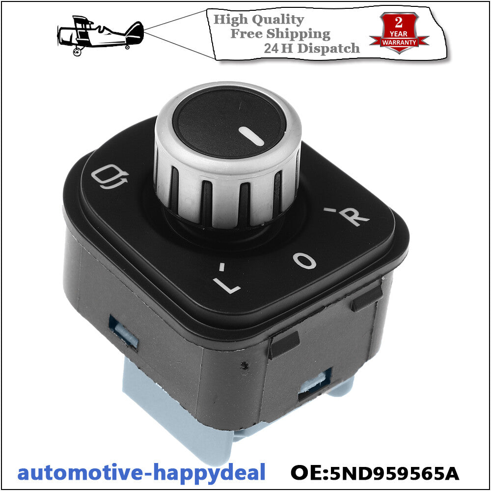 Chrome Mirror Knob Heated Switch for VW for Jetta GTI for Golf MK5 MK6 for Tiguan for Passat B6