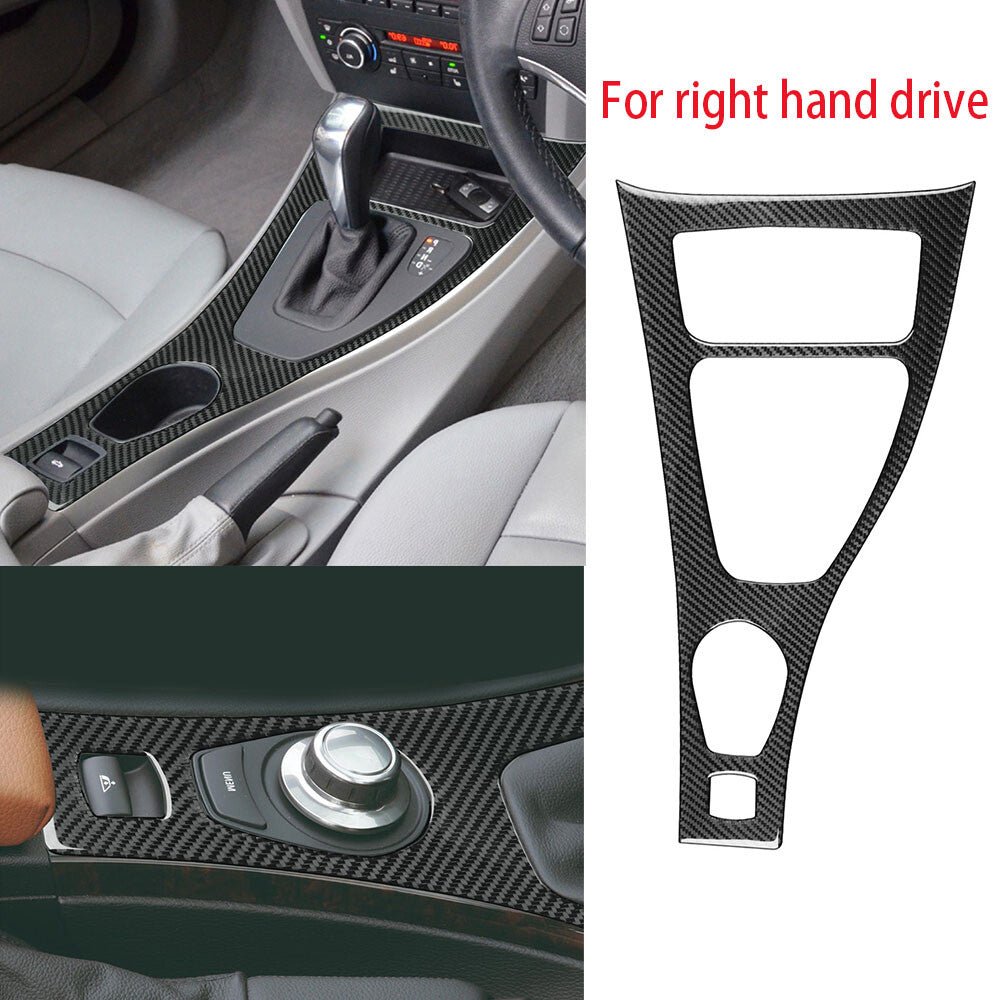 for BMW E93 M3 2007-2013 RHD Central Control Gear Shift Panel Cover Carbon Fiber
