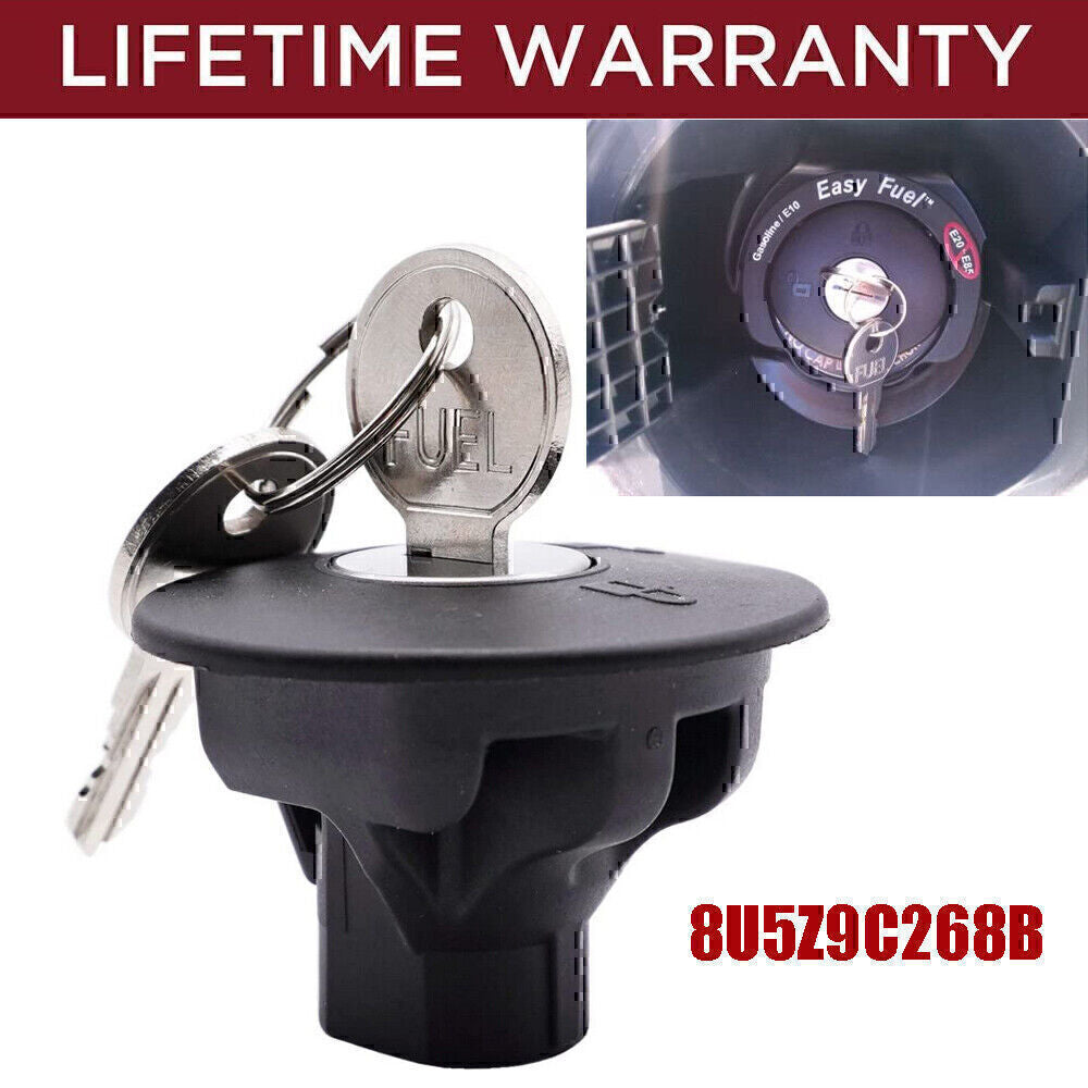 Locking Gas Fuel Tank Plug Cover Cap for FORD with 2 Keys 8U5Z9C268B NEW