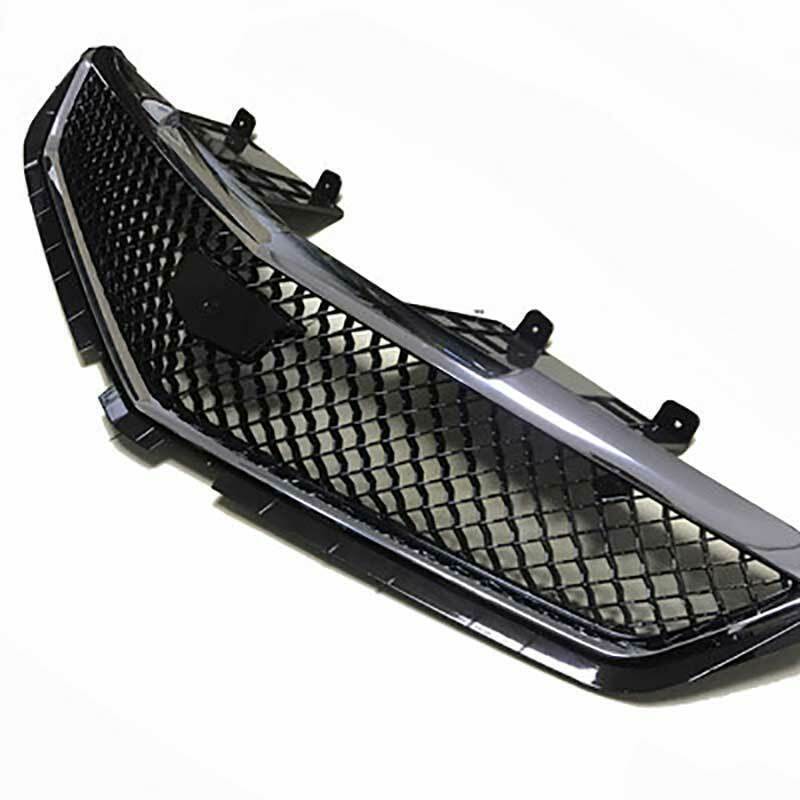 Front Upper Bumper Mesh Grill Grille for Cadillac ATS-V 2013-2019 Paint Black