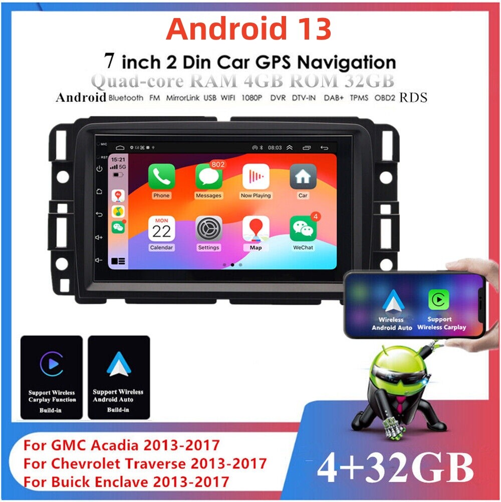 Fit For 2013-2017 for Buick Enclave Touch Screen For CarPlay Car Stereo Radio 4+32G