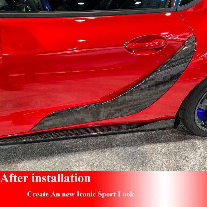 Carbon fiber side door fender ventilation panel replacement part for Supra GR A90 MK5 2019-2224
