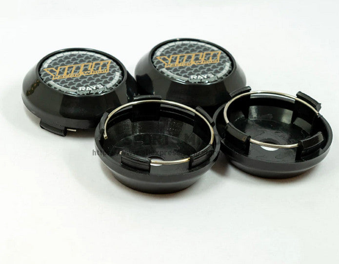 4x64 mm Volk Racing Black Decal Wheel Center Cap Badge Rim Cap Hub Cap TE37
