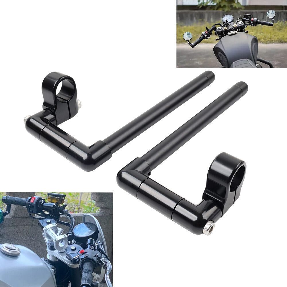 Motorcycle 32MM Cafe Racer Bars 7/8 Universal Clip-On Handlebar Fork Tube