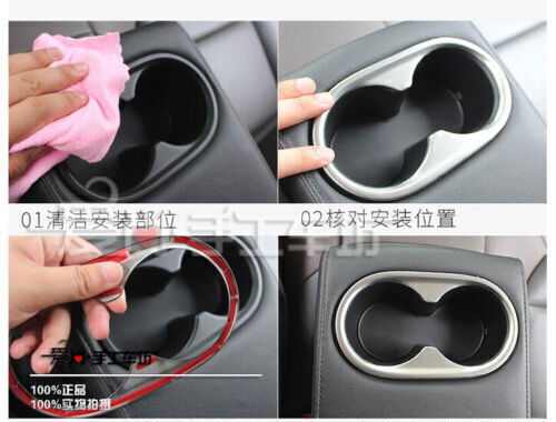 for Toyota for Corolla 2020-2024 Silver Rear Water Cup Holder Panel Cover Trim 1PCS