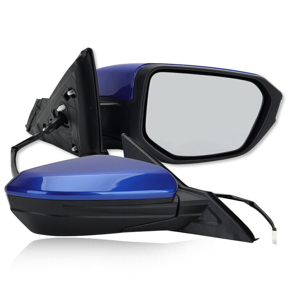 Left Side Mirror Manual Fold Blue Replacement for Honda for Civic 2016 2017 2018-21