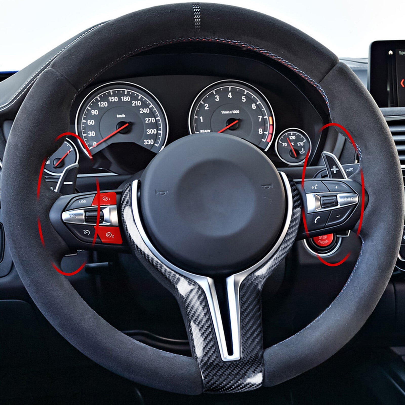 Aluminum steering wheel gearshift paddles suitable for BMW F20, F22, F30, F32, X5, X6, F80, M3, M4