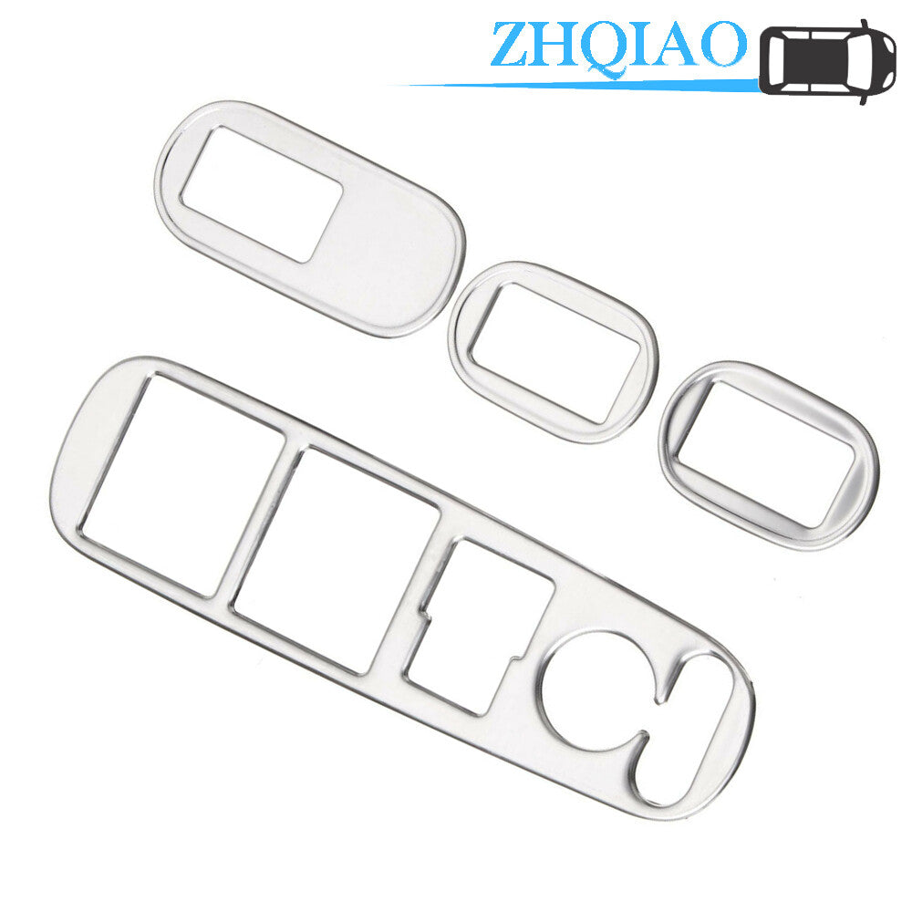 4PC Stainless Steel Inner Window Switch Cover Trim Fit for Honda Vezel HRV 2014-2017