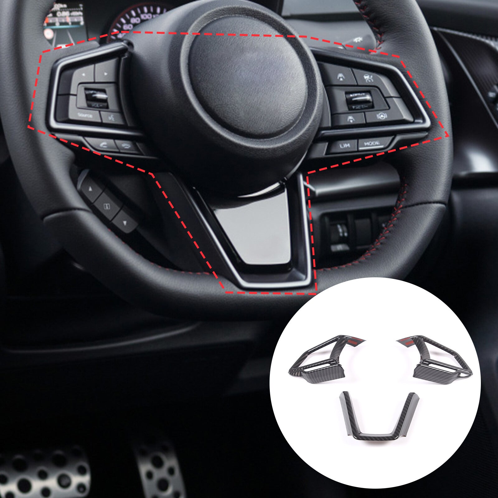 4-Piece Window Lift Lock Switch Panel Trim for Infiniti G25 G37 2010-13 Carbon Fiber