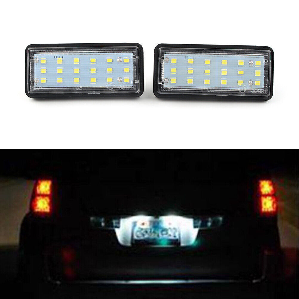 2x No Free LED License Plate Light Fit for Toyota for Land Cruiser Prado for Lexus GX LX470