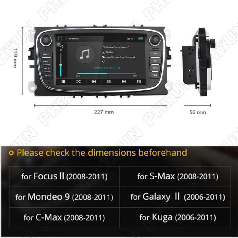 GPS WiFi Player Car for Ford Focus Mondeo 08-11 7 Android 8.1 Car Radio Stereo